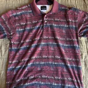 Greg Norman Collection Maroon and Navy Polo Shirt